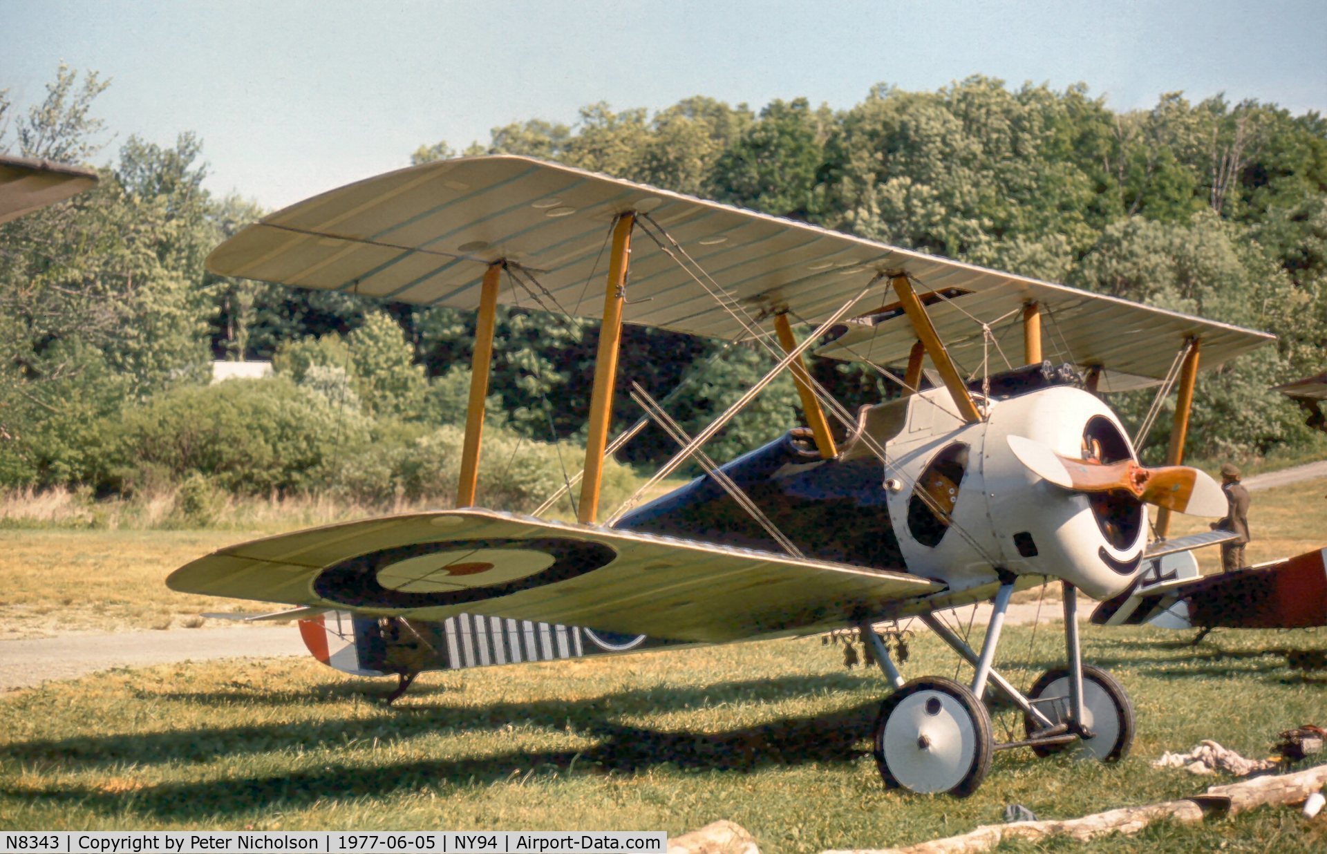 N8343, 1980 Sopwith F.1 Camel Replica C/N DS-200, Sopwith Camel at Cole Palen's June 1977 Rhinebeck Airshow.
