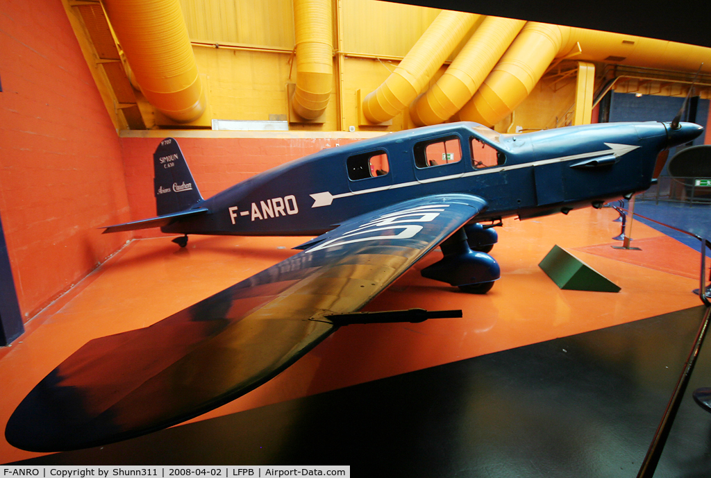 F-ANRO, Caudron C.635M Simoun C/N 15/7017, Preserved inside Le Bourget Museum...