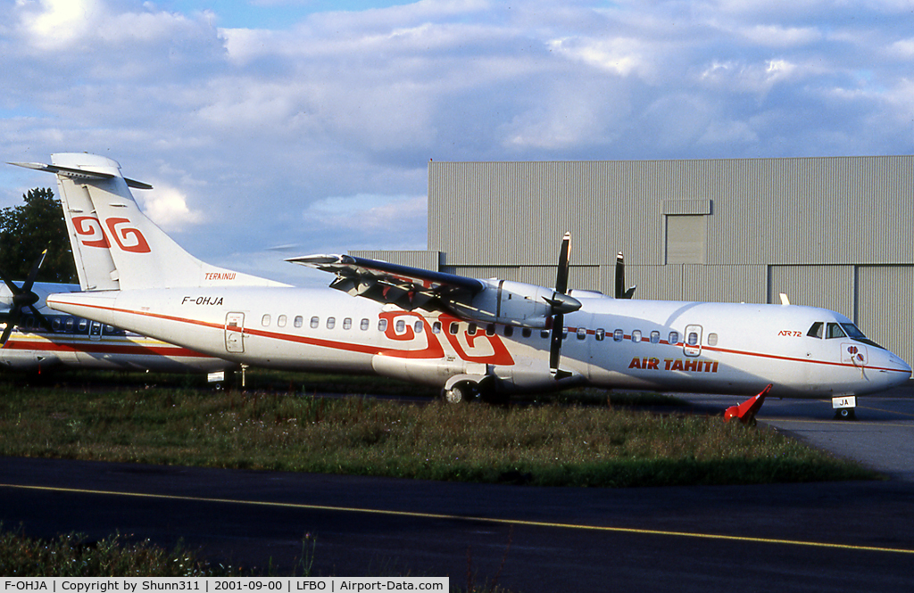 F-OHJA, 1995 ATR 72-202 C/N 456, Parked at the Latecoere Aeroservices...