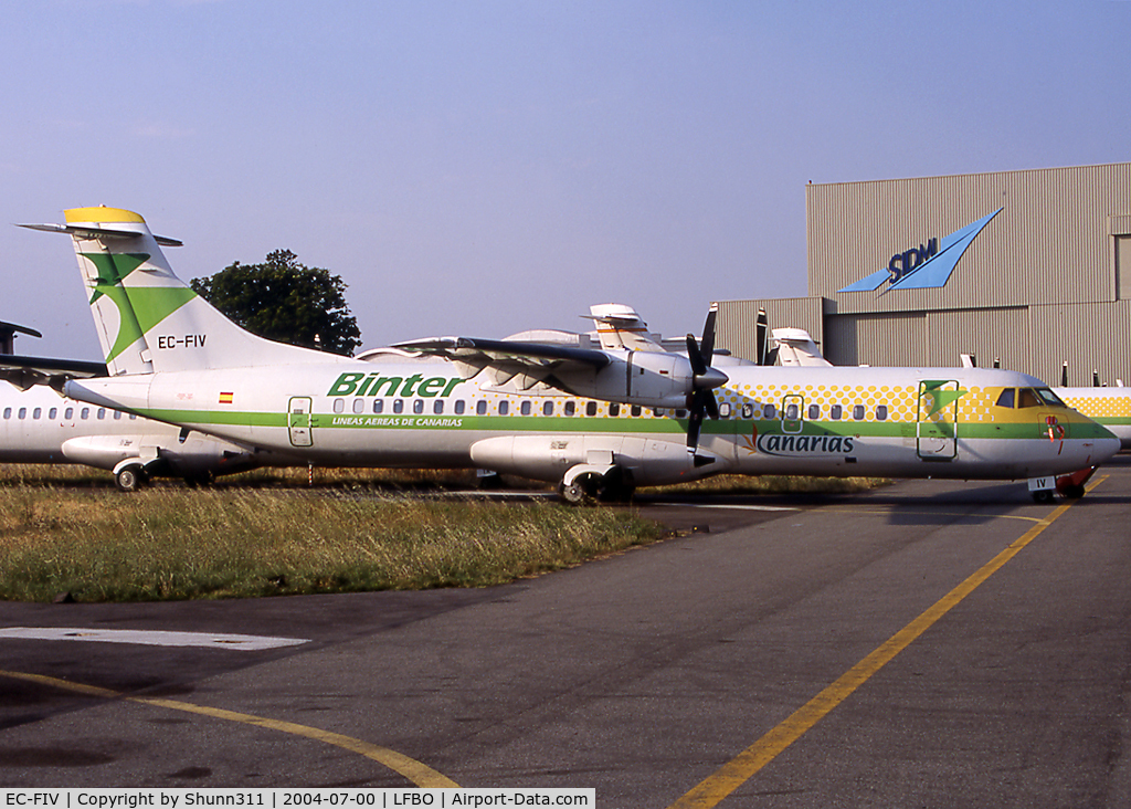 EC-FIV, 1991 ATR 72-202 C/N 260, Parked at Latecoere Aeroservices...