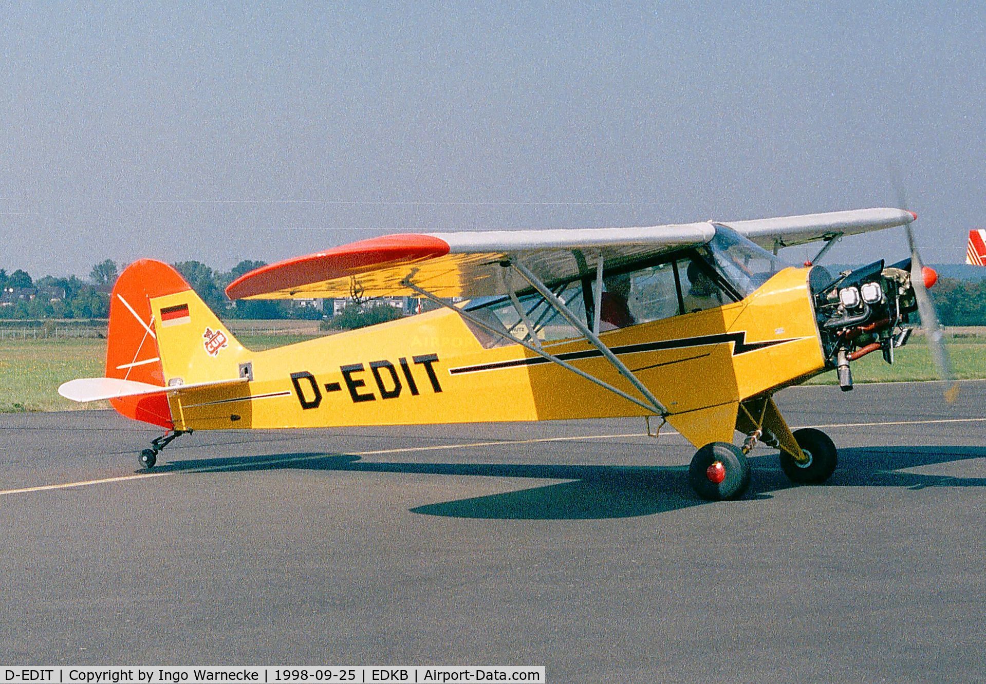 D-EDIT, 1944 Piper J3C-90 Cub C/N 12722, Piper J3C-90 Cub at Bonn-Hangelar airfield