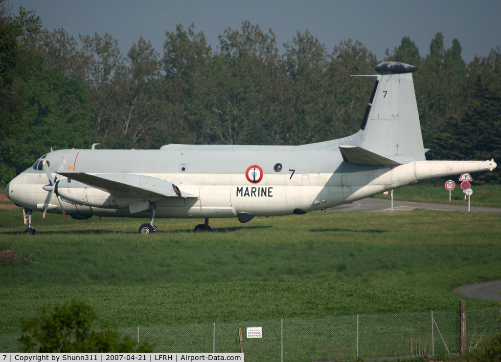 7, Dassault 1150 Atlantic C/N 7, ATL1 preserved on the Navy Base and seen from the road to go to the airport...