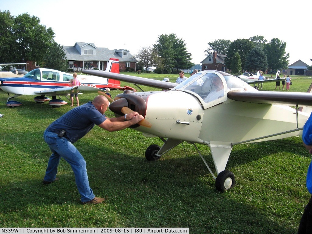N339WT, 2001 Hapi Cygnet SF-2A C/N 02, Getting a prop start at the EAA breakfast - Noblesville, Indiana