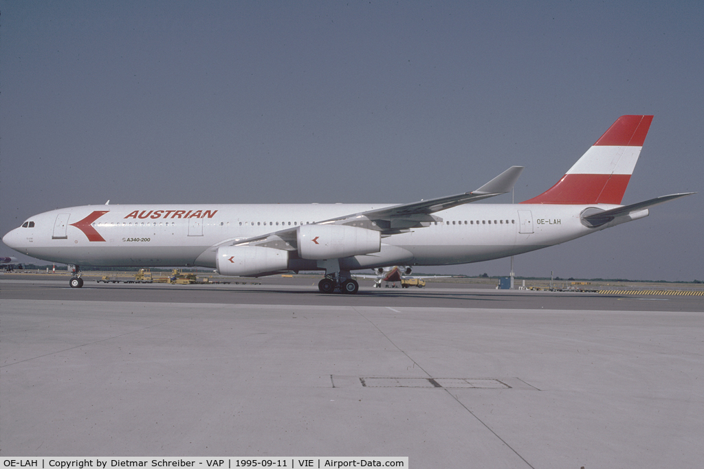 OE-LAH, 1995 Airbus A340-212 C/N 081, Austrian Airlines Airbus 340-200