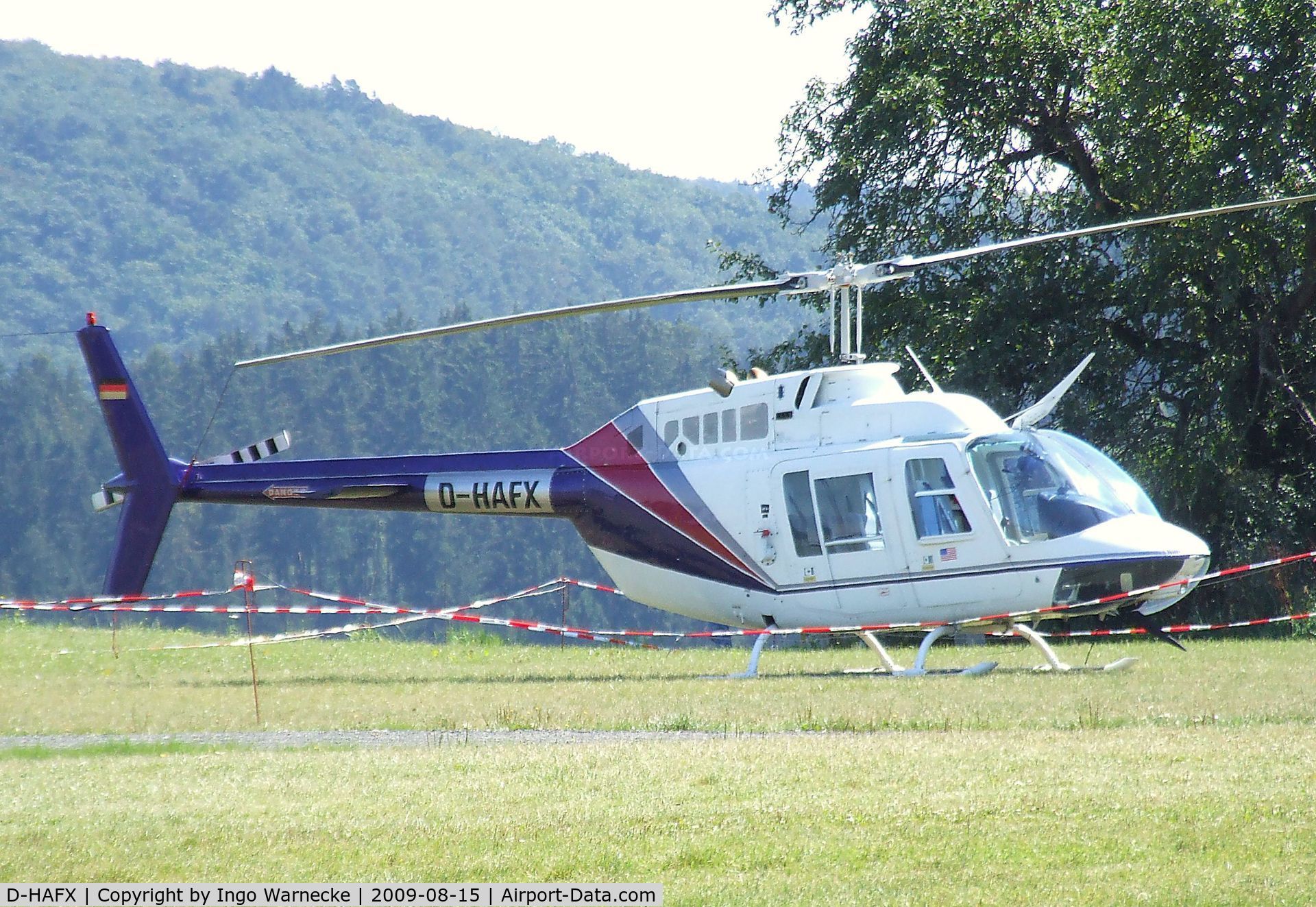 D-HAFX, Bell 206B JetRanger III C/N 3419, Bell 206B JetRanger of Agrarflug Helilift at the Montabaur airshow 2009