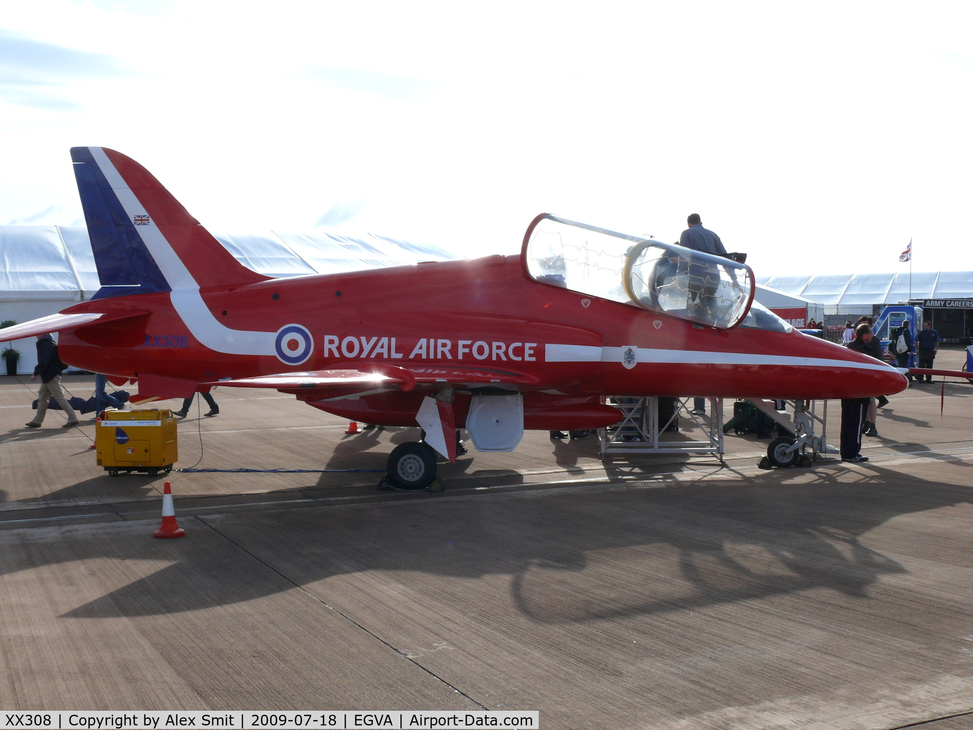 XX308, 1980 Hawker Siddeley Hawk T.1 C/N 143/312133, Hawker Hawk T1 XX308 Royal Air Force Red Arrows