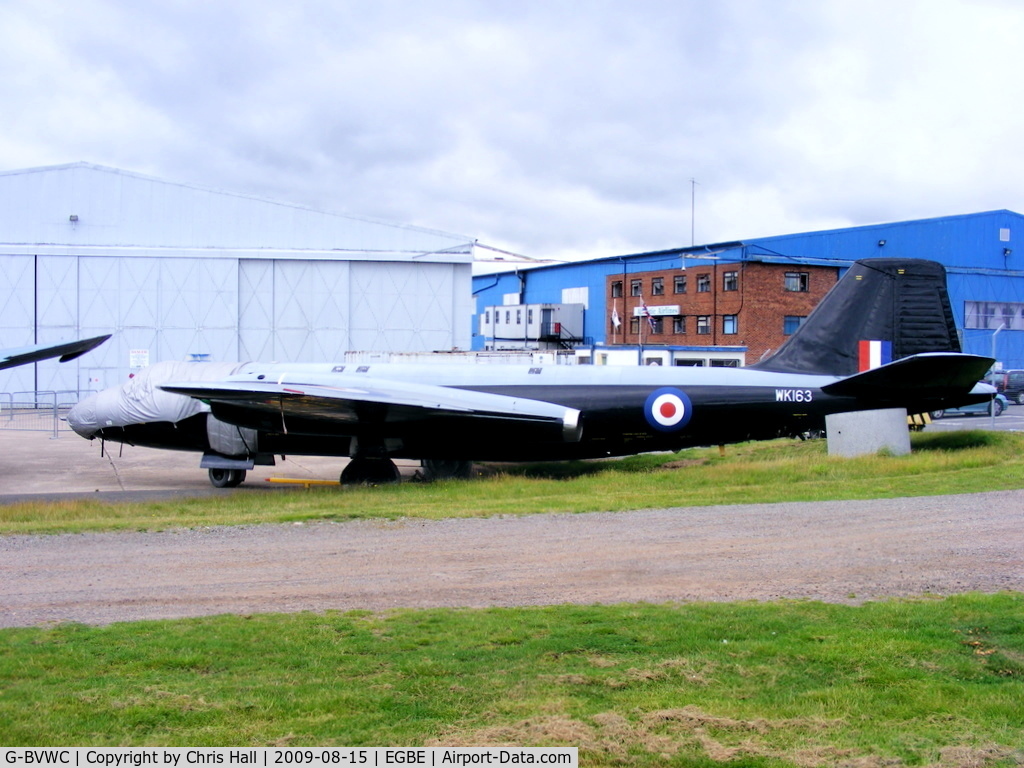 G-BVWC, 1955 English Electric Canberra B.2 C/N EEP71399, Classic Aviation Projects Ltd, displaying its former RAF ID WK163