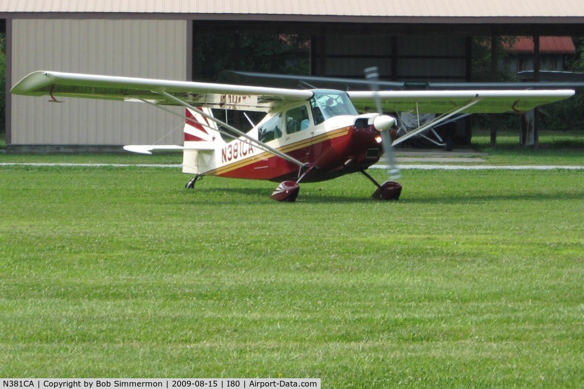 N381CA, 2004 American Champion 7GCBC C/N 1368-2004, Arriving at the EAA fly-in - Noblesville, Indiana