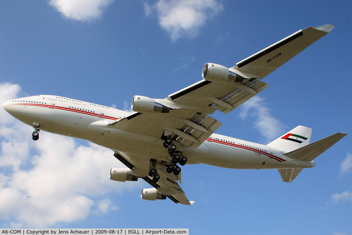 A6-COM, 1991 Boeing 747-433 C/N 25074, Dubai Air Wing - Boeing 747-433 - A6-COM