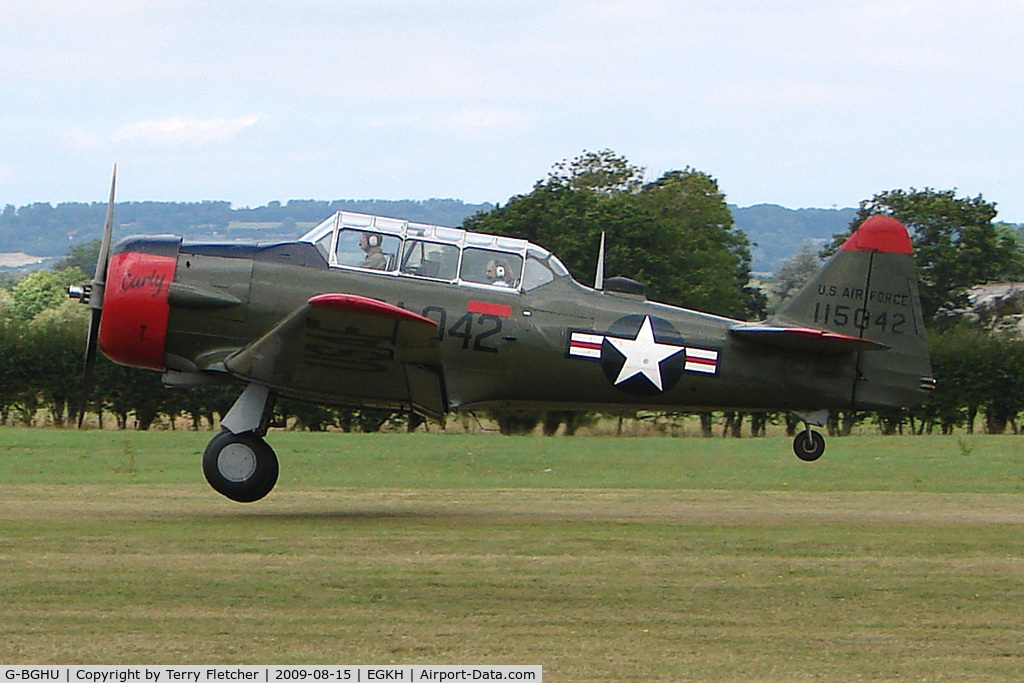 G-BGHU, 1944 North American T-6G Texan C/N 182-729, T-6G at Headcorn , Kent , UK