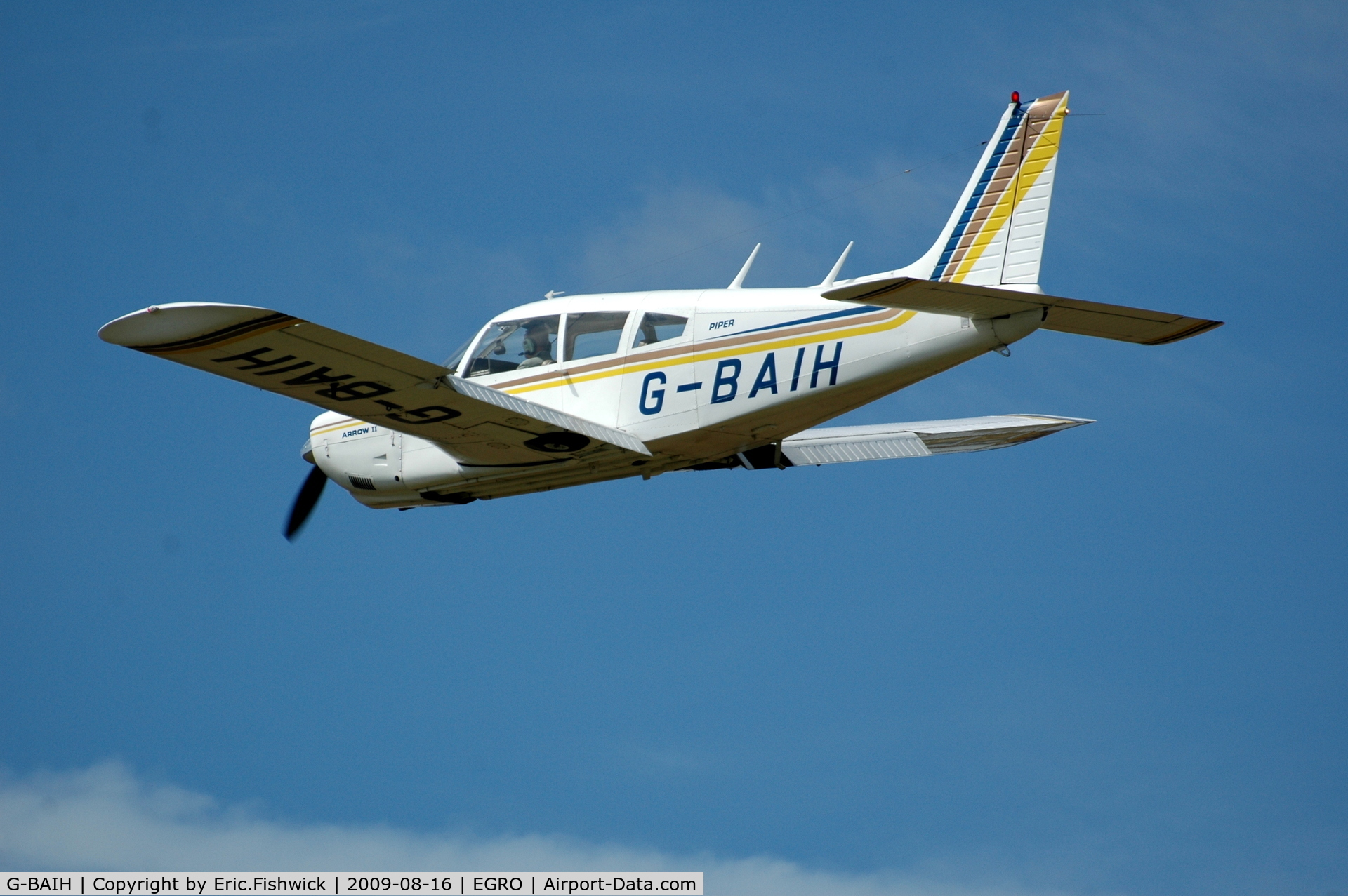 G-BAIH, 1972 Piper PA-28R-200-2 Cherokee Arrow II C/N 28R-7335011, G-BAIH at Heart Air Display, Rougham Airfield Aug 09