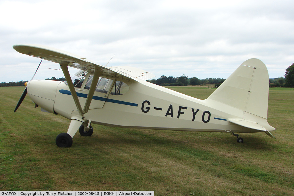 G-AFYO, 1939 Stinson HW-75 C/N 7039, 1939 Stinson Aircraft Corporation STINSON HW-75, at Headcorn UK