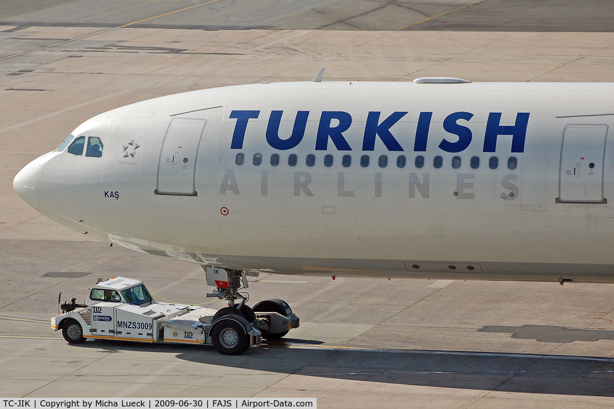TC-JIK, 1999 Airbus A340-313 C/N 257, At Jo'burg