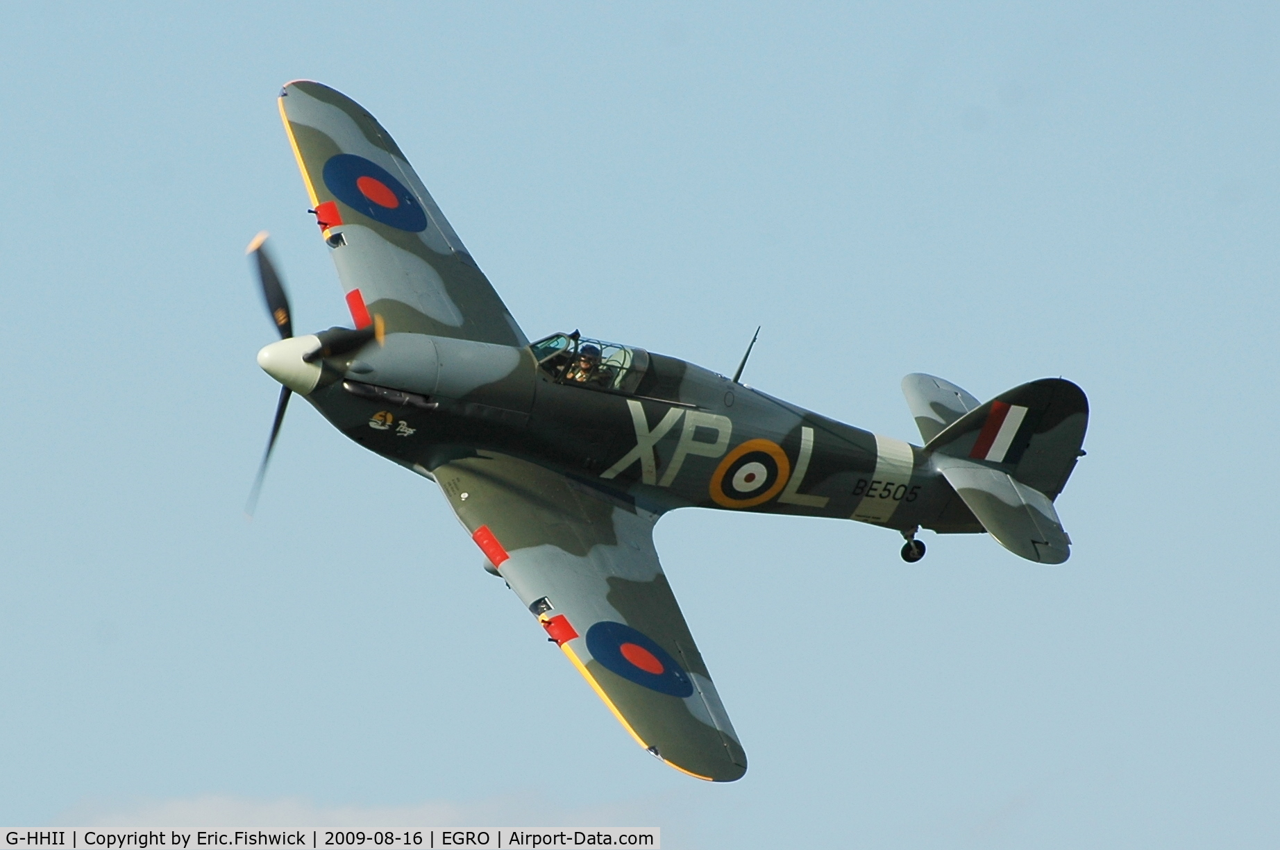 G-HHII, 1940 Hawker (CCF) Hurricane Mk2B C/N CCF/R20023, BE505 at Heart Air Display, Rougham Airfield Aug 09