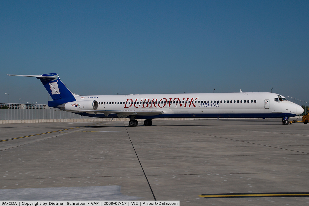 9A-CDA, 1987 McDonnell Douglas MD-83 (DC-9-83) C/N 49602, Dubrovnik MD80