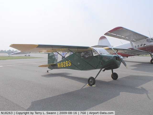 N18263, 2001 Wittman Buttercup C/N 001X, Parked at the Fly-In Breakfast at Ledgedale near Rochester, NY.