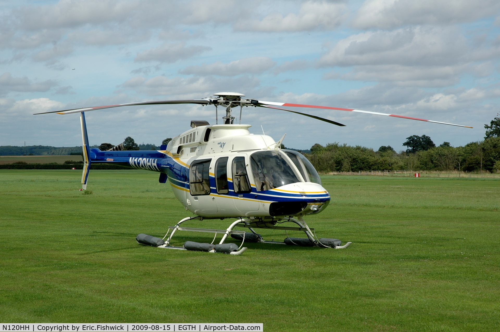 N120HH, 2005 Bell 407 C/N 53661, 3. N120HH at Shuttleworth Evening Air Display Aug 09