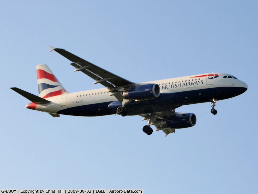 G-EUUY, 2008 Airbus A320-232 C/N 3607, British Airways