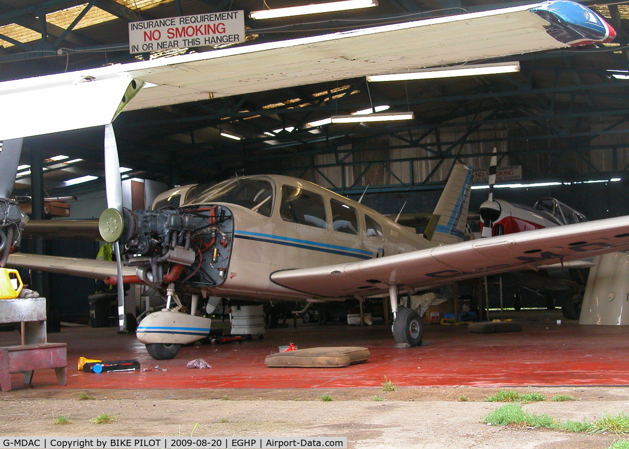 G-MDAC, 1982 Piper PA-28-181 Cherokee Archer II C/N 28-8290154, ALPHA CHARLIE IN THE WILTSHIRE AVIATION HANGER