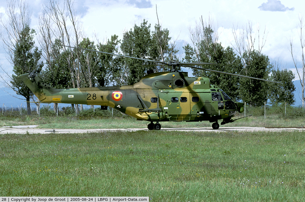 28, IAR IAR-330L Puma SOCAT C/N 40, During the 2005 edition of the exercise Co-operative Key there were five IAR-330 SOCAT's participating. I like their colorful camouflage.