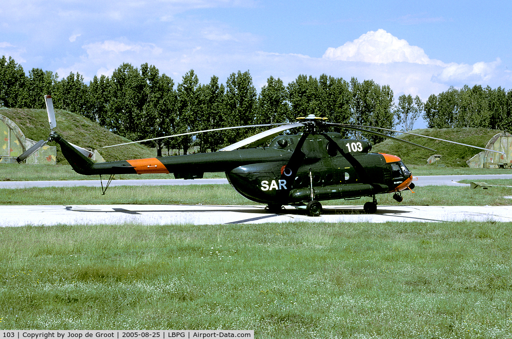 103, Mil Mi-17 Hip C/N 95668, Quite a flight, all from the Baltic to the Black Sea. According to the pilots it took them three days...