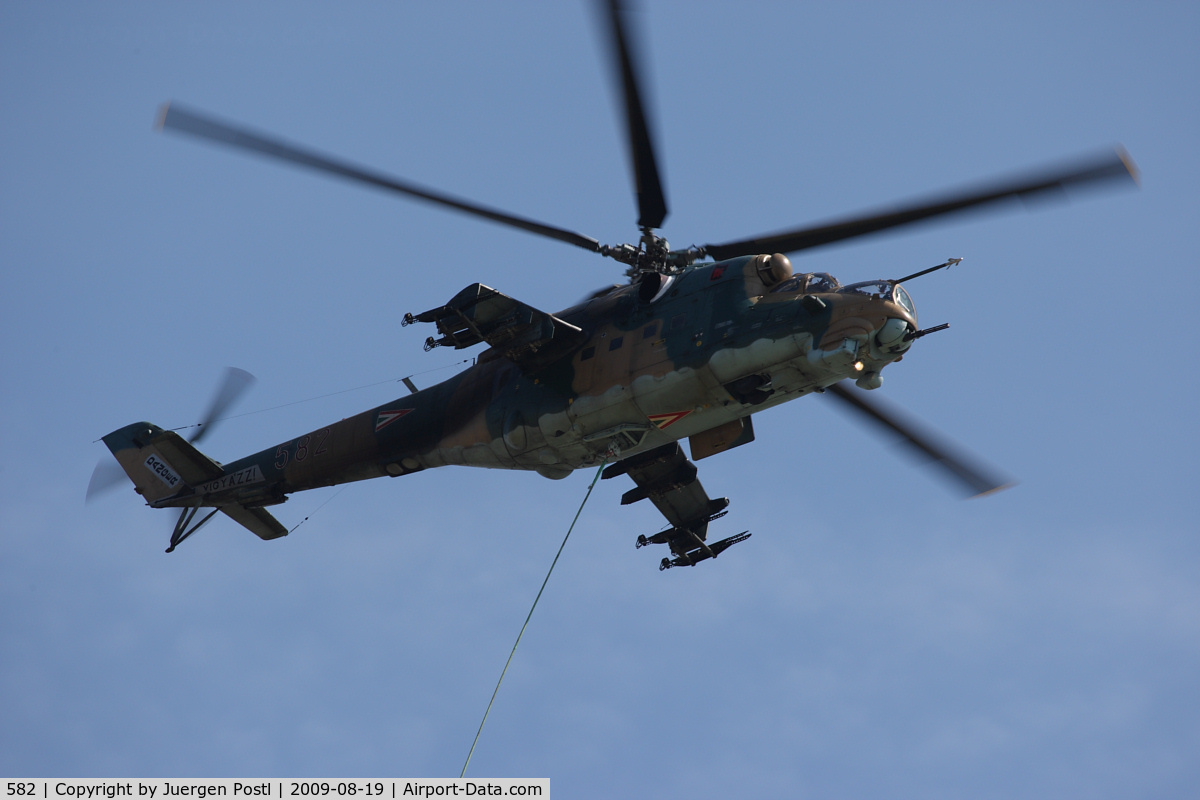 582, 1985 Mil Mi-24D Hind D C/N K220582, Red Bull Air Race Budapest 2009 - Hungary Air Force - Mil Mi-24V