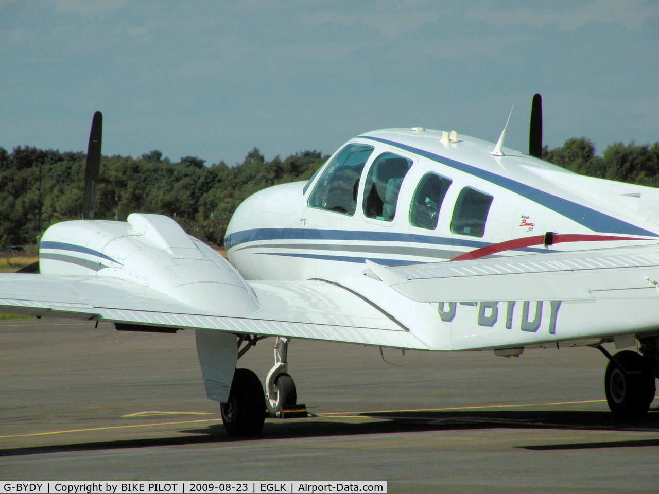 G-BYDY, 1998 Raytheon 58 Baron C/N TH-1852, PARKED IN SLOT FOUR