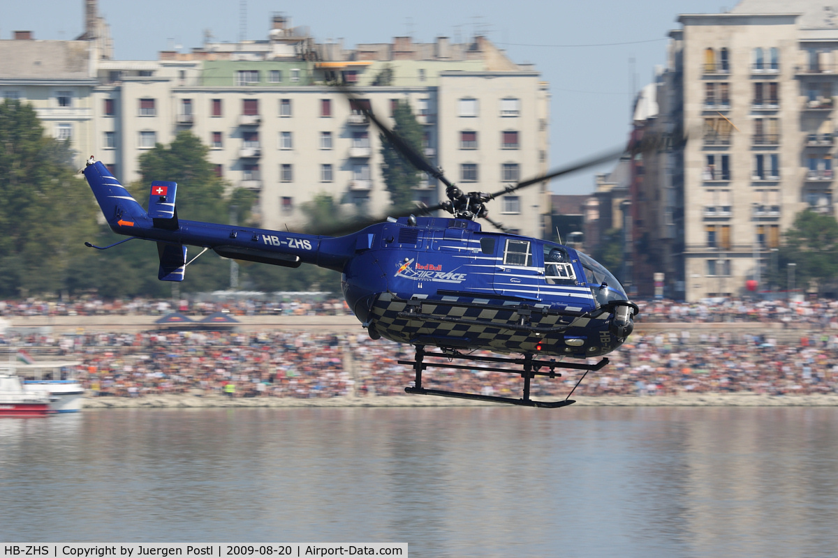 HB-ZHS, 1982 Eurocopter Bo-105CBS-4 C/N S-606, Red Bull Air Race Budapest 2009 - Eurocopter BO105CBS-4