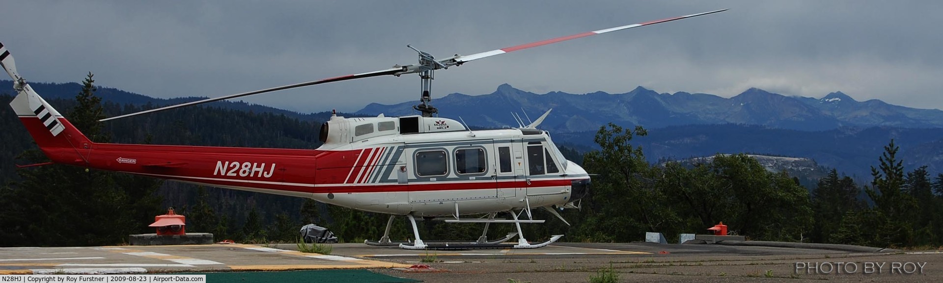 N28HJ, 1968 Bell 205A-1 C/N 30006, at Yosemite park fire lookout