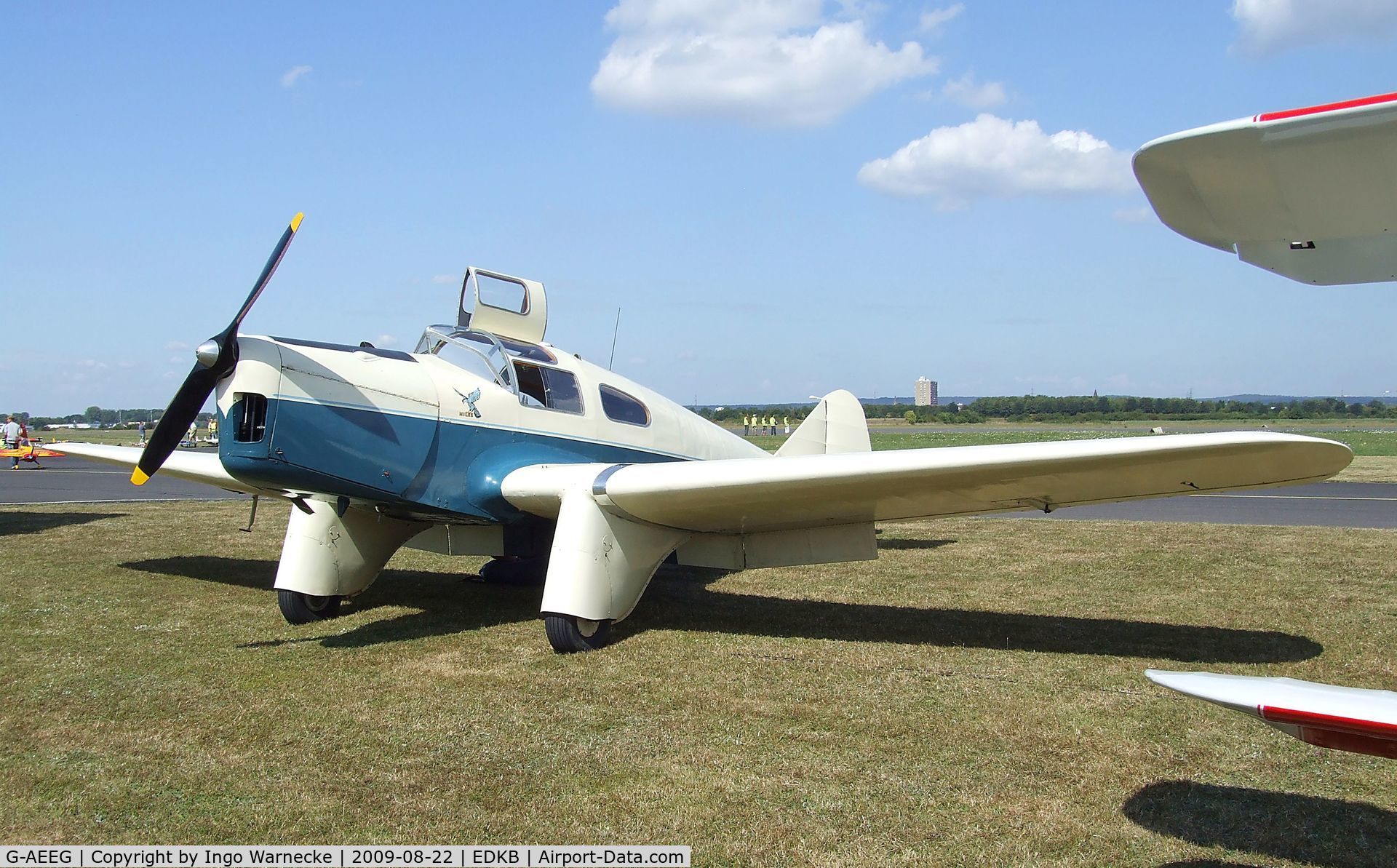 G-AEEG, 1936 Miles M-3A Falcon Major C/N 216, Miles M.3A Falcon at the Bonn-Hangelar centennial jubilee airshow