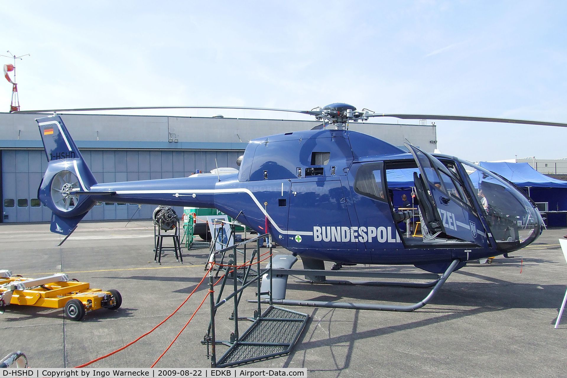 D-HSHD, 2008 Eurocopter EC-120B Colibri C/N 1527, Eurocopter EC120B Colibri of the Bundespolizei (german federal police) at the Bonn-Hangelar centennial jubilee airshow