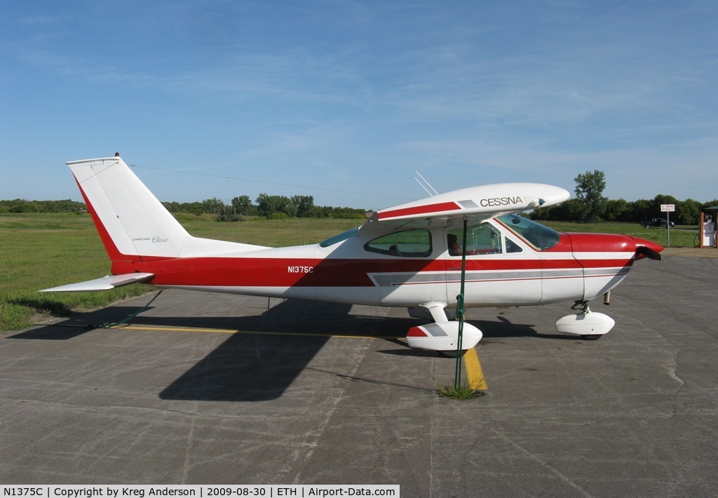 N1375C, 1977 Cessna 177B Cardinal C/N 17702715, Tied down at Wheaton Muni.