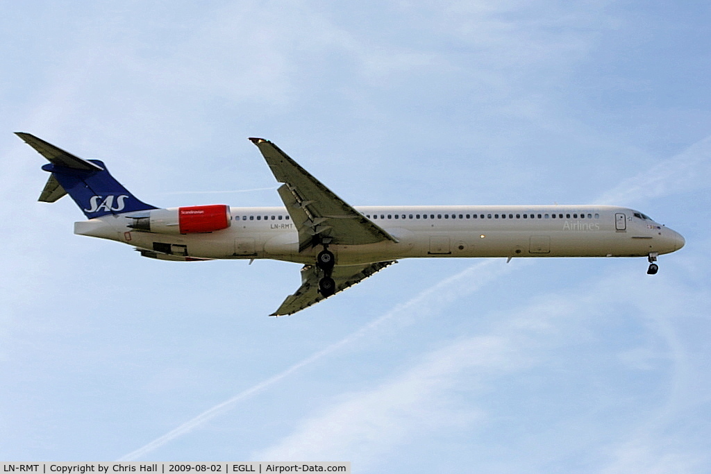 LN-RMT, 1991 McDonnell Douglas MD-82 (DC-9-82) C/N 53001, Scandinavian Airlines