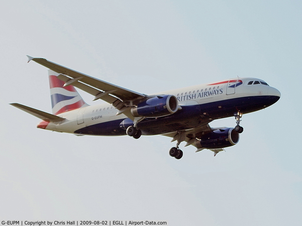 G-EUPM, 2000 Airbus A319-131 C/N 1258, British Airways