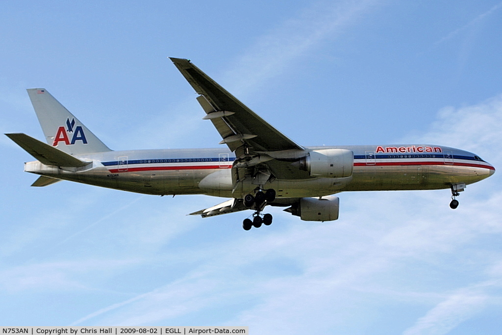 N753AN, 2001 Boeing 777-223 C/N 30261, American Airlines