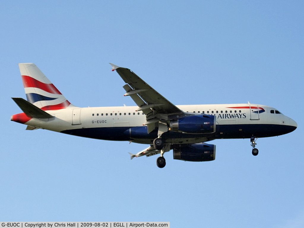 G-EUOC, 2001 Airbus A319-131 C/N 1537, British Airways