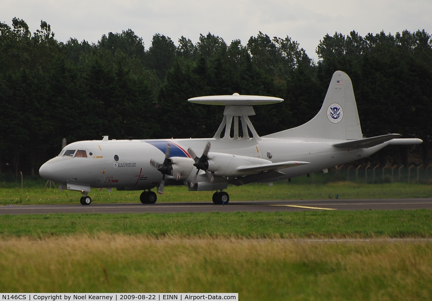 N146CS, 1968 Lockheed P-3B Orion C/N 185-5286, Awaiting line up clearance on Rwy 24 - nice visitor!!