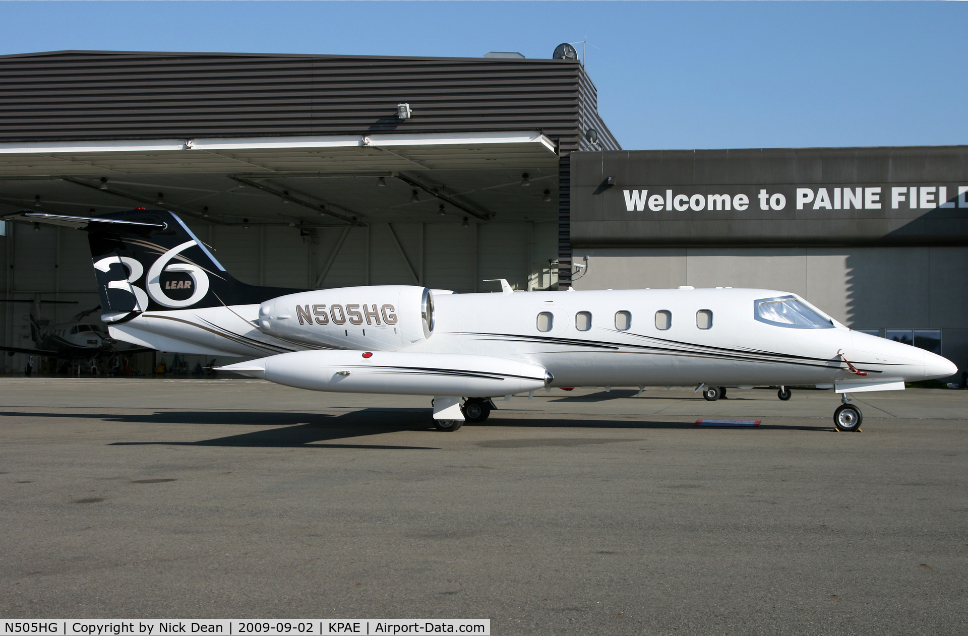 N505HG, 1975 Gates Learjet 36 C/N 009, KPAE Nice new scheme on this frame compared to the previous upload.