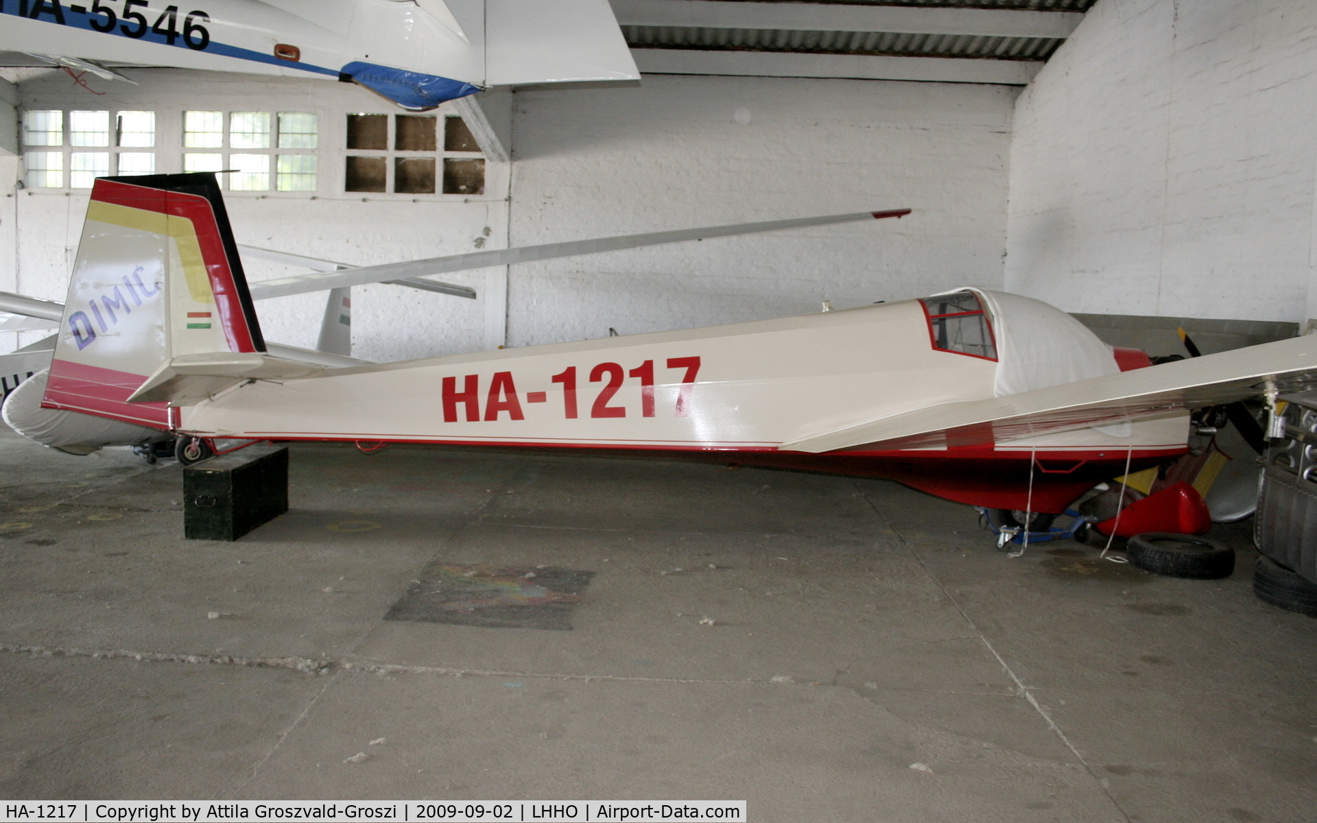 HA-1217, 1969 Scheibe SF-25B Falke C/N 4656, Hajduszoboszló Airport - LHHO - Hangar