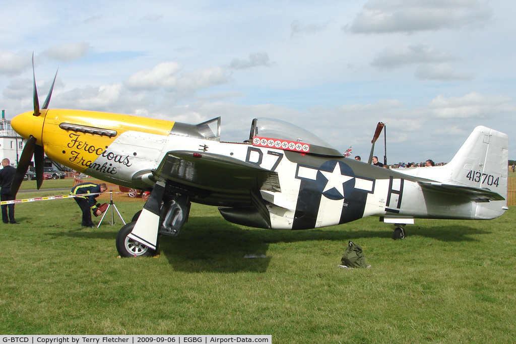 G-BTCD, 1944 North American P-51D Mustang C/N 122-39608, Duxford Mustang at Leicester