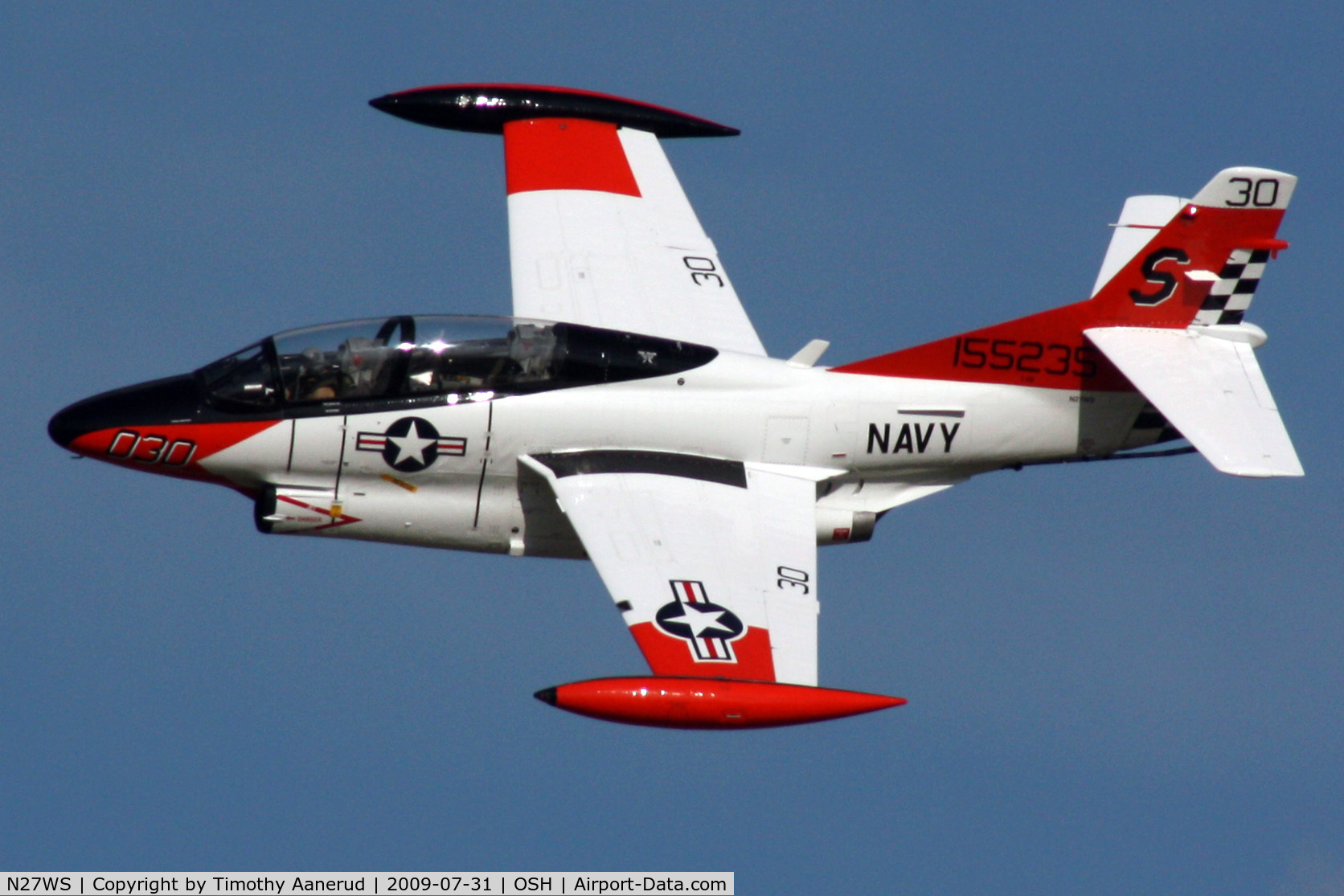 N27WS, North American T-2B Buckeye C/N 310-30, 2003 Sanders Wiley C Jr SANDERS/NA T2B, c/n: 1155235