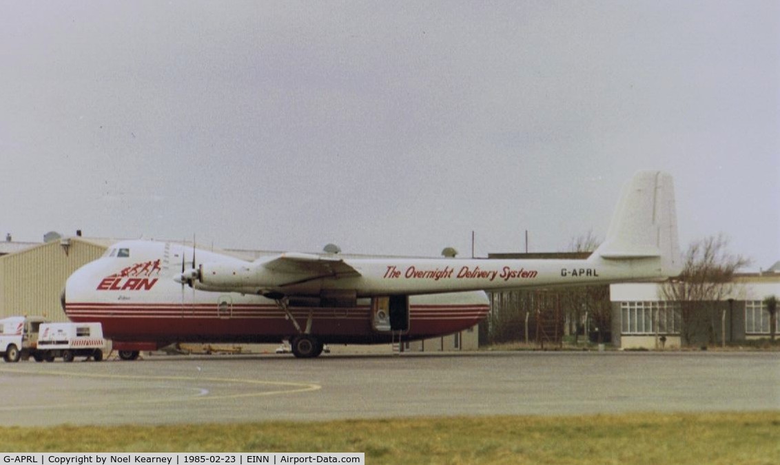G-APRL, 1959 Armstrong Whitworth AW650 Argosy 101 C/N 6652, Parked on the Westair Ramp (Scanned image)