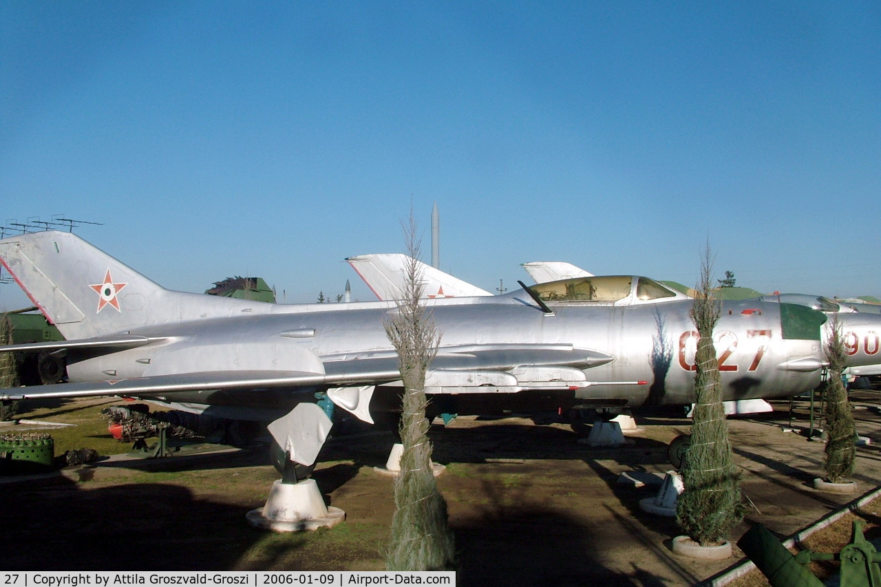 27, 1960 Mikoyan-Gurevich MiG-19PM C/N 65211027, Kecel Military technical park, Hungary - On the exhibition with a 027 page number visible.