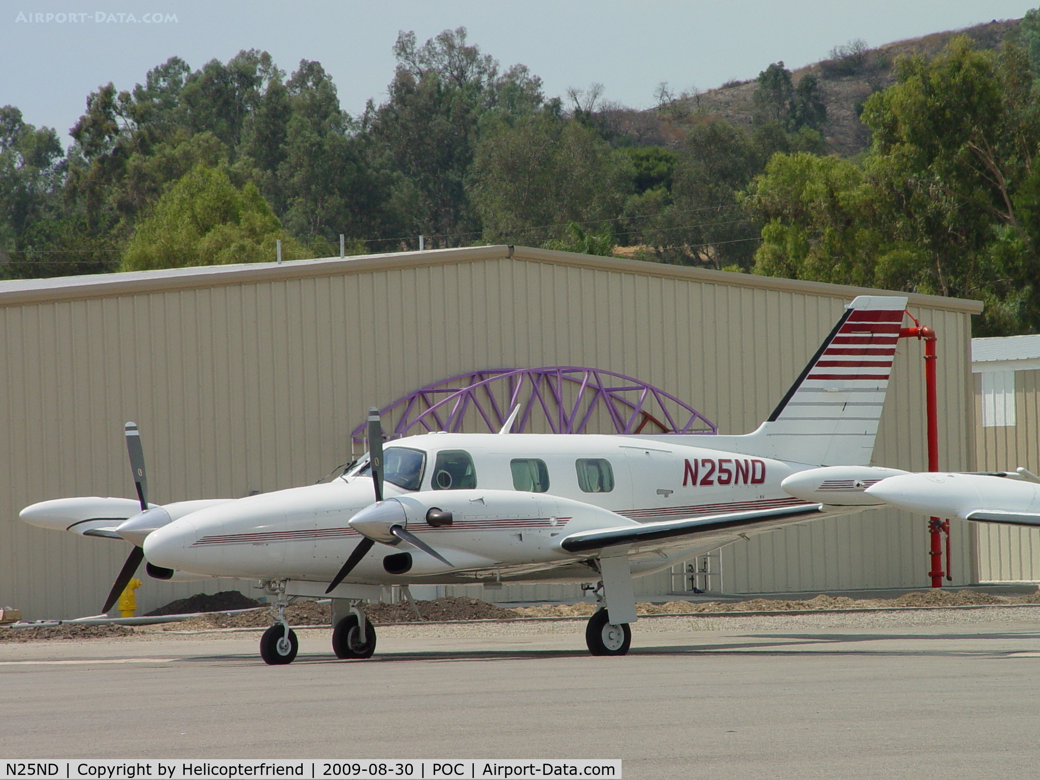 N25ND, 1980 Piper PA-31T C/N 31T-8020005, Parked near Howard Aviation