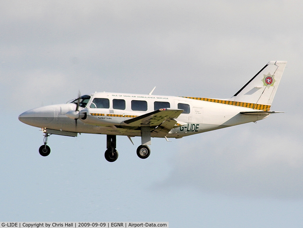 G-LIDE, 1978 Piper PA-31-350 Navajo Chieftain Chieftain C/N 31-7852156, Isle of Man Air Ambulance Service