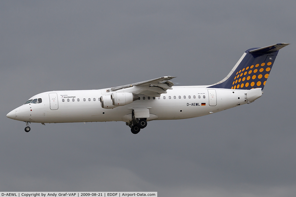 D-AEWL, 1989 British Aerospace BAe.146-300 C/N E3123, Eurowings Bae 146