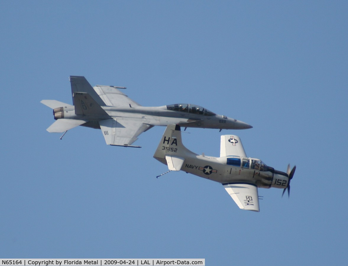 N65164, 1955 Douglas EA-1E Skyraider AD-5W C/N 55-471DH, EA-1E with F-18