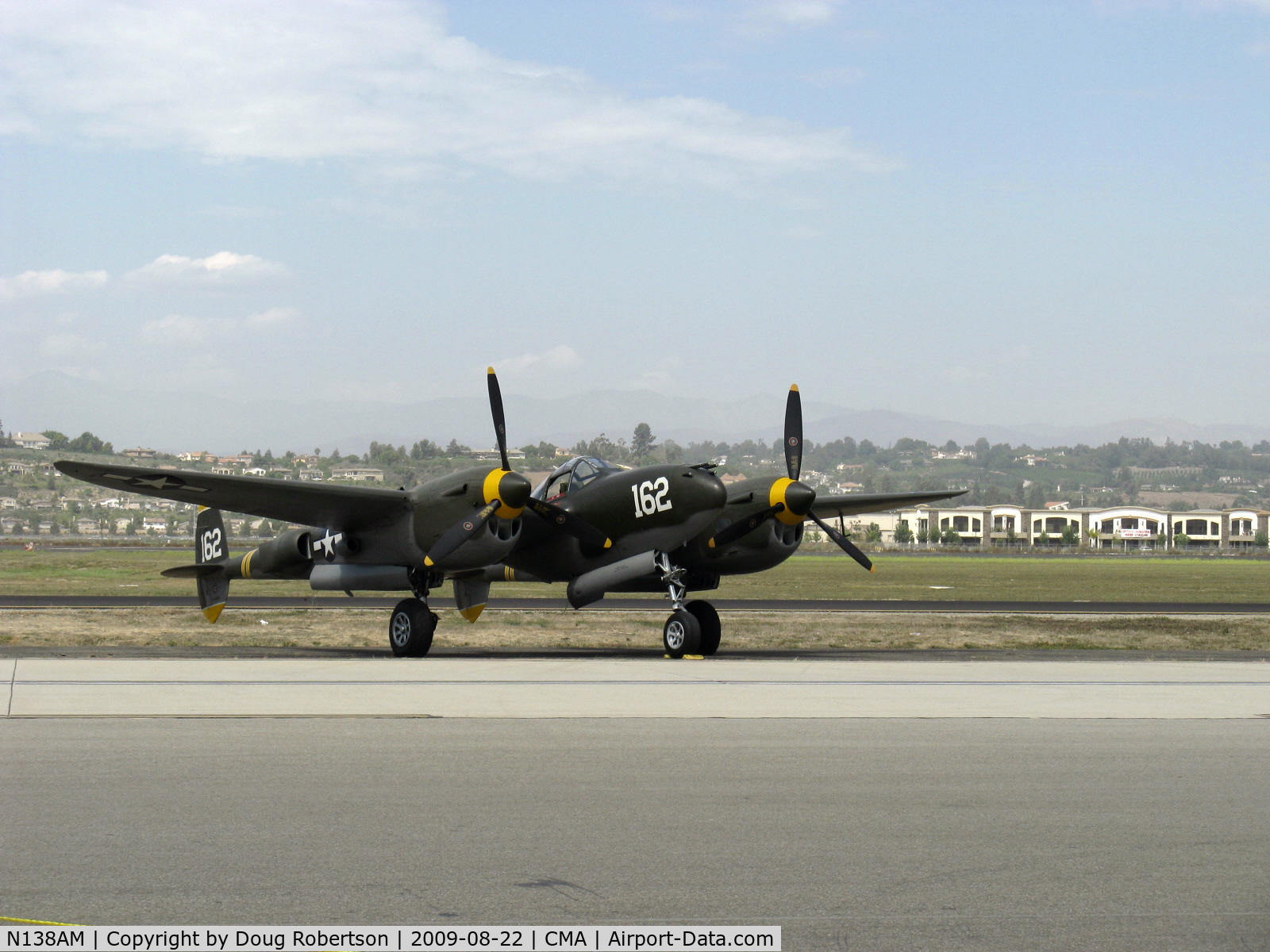 N138AM, 1943 Lockheed P-38J Lightning C/N 44-23314, 1943 Lockheed P-38J LIGHTNING '23 Skidoo', two Allison V1710-89/91 1,425 Hp each.