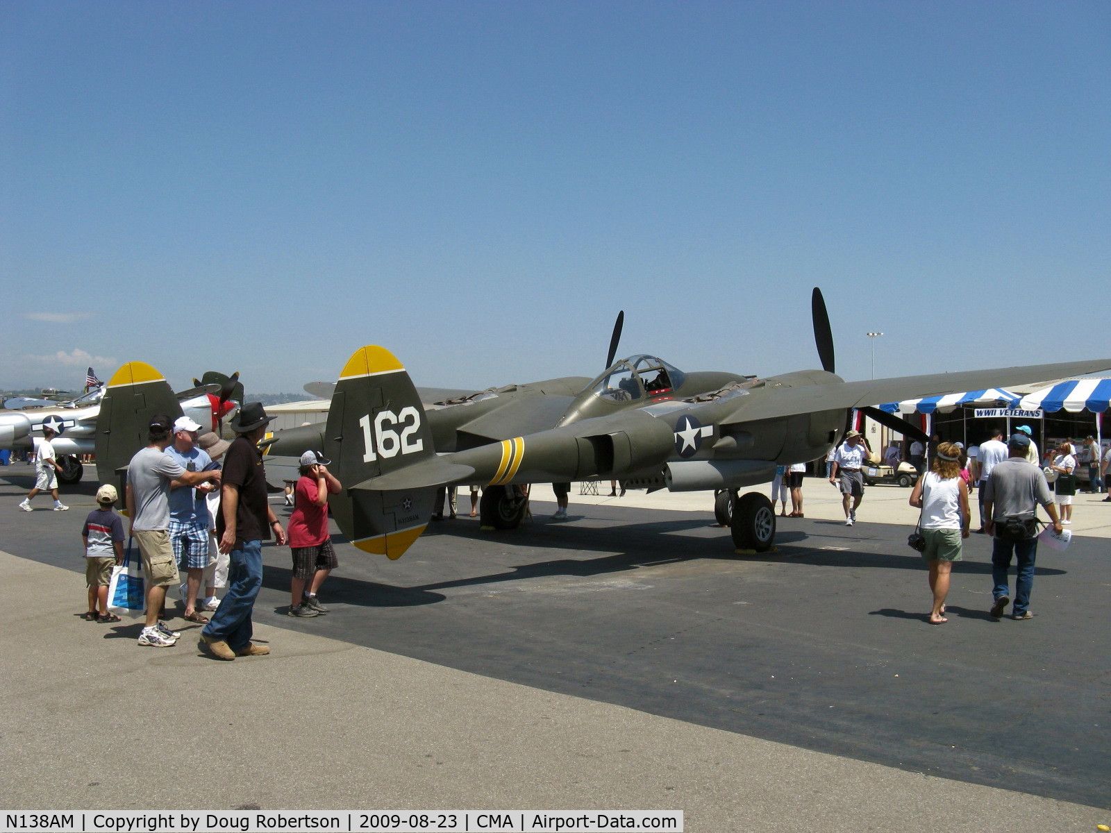 N138AM, 1943 Lockheed P-38J Lightning C/N 44-23314, 1943 Lockheed P-38J LIGHTNING '23 Skidoo' of Planes of Fame, two Allison V1710-89/91 1,425 Hp each