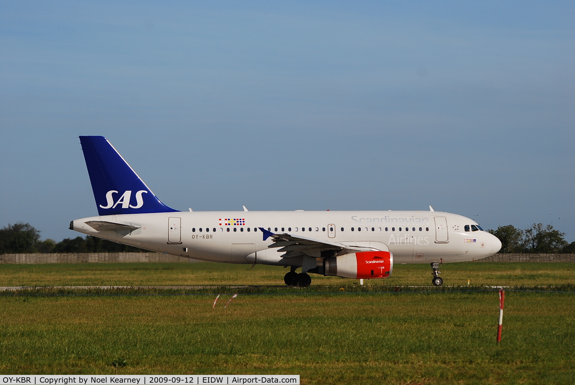 OY-KBR, 2007 Airbus A319-132 C/N 3231, A.319-132 c/n 3231 SAS - Departing off Rwy 10